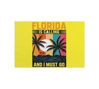 We're going to Florida Print Modern Set of 6 Dining Table Placemats Heat Resistant Place Mats for Home Decor