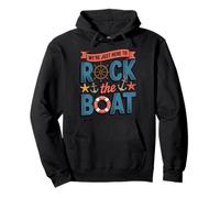 We're Just Here to Rock the Boat Nautical Party Vibe Pullover Hoodie
