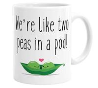 We're Like Two Peas in A Pod Mug, Valentines Day, Gift for Him or Her, Couples, Anniversary, Ceramic Mug, Cup