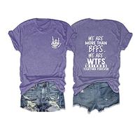We're More Than BFFs We Are Wtf Weirdos Together Forever T-Shirt (Color : Purple, Size : XL)