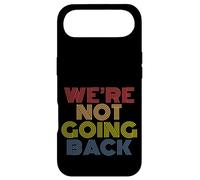 We're Not Going Back Retro Rainbow Text Design Case for iPhone Air