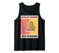 We're Not Gossiping We're Networking Retro Women Tank Top