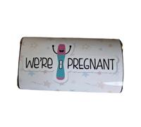 We're pregnant, Novelty themed Chocolate Bar gift. Pregnancy announcement, for friends, family and work collegue. (One Size, Mint Chocolate)