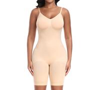 Werena Women's Shapewear Bodysuit Tummy Control Body Shaper Seamless Full Body Butt Lifting Shapewear Adjustable Scuplting Shaping Body Suit (Beige,3XL)