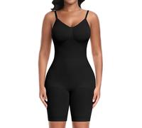 Werena Women's Shapewear Bodysuit Tummy Control Body Shaper Seamless Full Body Butt Lifting Shapewear Adjustable Scuplting Shaping Body Suit (Black,M)