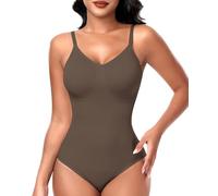 Werena Women's Shapewear Bodysuit Tummy Control Body Shaper Seamless Full Body Shapewear Vest Adjustable Scuplting Shaping Bodysuits (#A1 Briefs - Coffee,S)