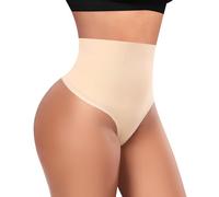 Werena Womens Thong Shapewear Tummy Control Knickers (Beige,3XL)