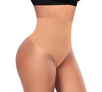 Werena Womens Thong Shapewear Tummy Control Knickers | Mid Waist Body Shaper Panties, Seamless No VPL Stomach Flattener, No-Roll Control Underwear & Shaping Support Pants Girdle