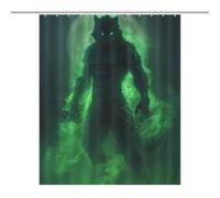 Werewolf And Moon Bathroom Shower Curtain Waterproof Bath Liner with Hooks And Grommets Home Decor