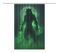 Werewolf And Moon Bathroom Shower Curtain Waterproof Bath Liner with Hooks And Grommets Home Decor