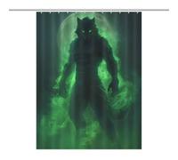 Werewolf And Moon Bathroom Shower Curtain Waterproof Bath Liner with Hooks And Grommets Home Decor