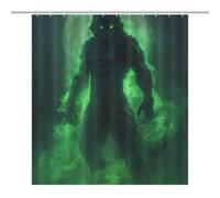 Werewolf And Moon Bathroom Shower Curtain Waterproof Bath Liner with Hooks And Grommets Home Decor