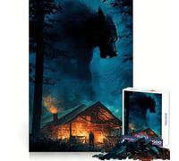 Werewolf Cabin in The Woods 1000 Piece Jigsaw Puzzles for Adults Jigsaw Boost Memory Peaceful Recreation Quality Cut Memorable Gift (50x75cm)