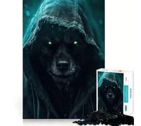 Werewolf Demonic Wolf Jigsaw for Adults 1000 Pieces Brain Memory Game Laser Cut for Flawless Fit Unique Gift for Stress Relief (50x75cm)