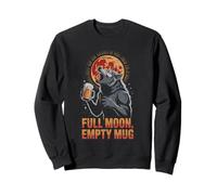 Werewolf Full Moon Empty Mug Funny Beer Drinking Sweatshirt