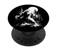 Werewolf Full Moon Horror Graphic Howling Forest PopSockets Adhesive PopGrip