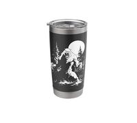 Werewolf Full Moon Horror Graphic Howling Forest Stainless Steel Insulated Tumbler
