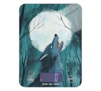 Werewolf Full Moon Safari Easy Clean Digital Food Scales for Kitchen 11lb/0.18oz, 5kg/5g Scale for Grams with 4 Unit for Weight Loss Keto Dieting (Batteries not Included)