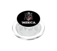 Werewolf Halloween Scary Spooky American Flag Bandana PopSockets PopGrip for MagSafe