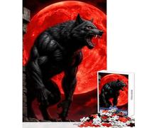 Werewolf Howling at The Blood Moon Puzzles for Adults 1000 Piece Secret Santa Gifts Suitable for Couples Home Decoration Toys for 14+ Puzzle Game Offered (38x52cm)