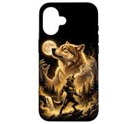 Werewolf Howling Full Moon Horror Forest Fantasy Art Case for iPhone 16