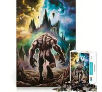 Werewolf in A Fantasy Landscape Jigsaw Puzzles 1000 Mental Focus Game No Gap Tight Fitting Design Interactive Brain Challenge for Home (50x75cm)
