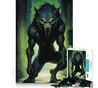 Werewolf in Alley Jigsaw for Teenagers 1000 Pieces Memory Fun Game Smooth Burr Free Surface Birthday Gift Brain Teaser Toy (38x26cm)