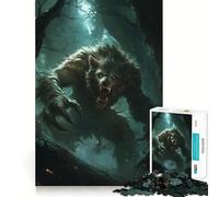 Werewolf in The Woods 1000 Piece Teenager Puzzles Brain Boosting Play Tight Interlock No Gaps Relaxing Indoor Group Activity (38x52cm)