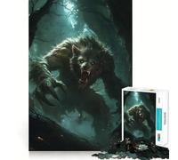 Werewolf in The Woods Jigsaws for Adults1000 Pieces Brain Memory Game Fine Cut Premium Finishing Engaging Way to Pass Free Hours (50x75cm)