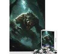 Werewolf in The Woods Puzzles for Adults 1000 Puzzles Art Work Gifts Analysis And Logic AntiStress Toys Suitable for People Aged 14 And Above (50x75cm)
