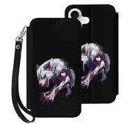 Werewolf Leather Flip Phone Case Wallet Cover Compatible with iPhone 17/17 Air/17 Pro/17 Pro Max