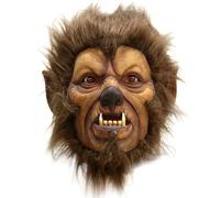 Werewolf Mask Halloween Horror Full Head Furry Wolf Mask with Hair Creepy Wolf Full Moon Latex Animal Masks Werewolf for Cosplay Party, Pranks, Carnivals