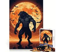 Werewolf Moon Animal 1000 Piece Jigsaw Puzzles for Teenagers Jigsaw Brain Activity Time Well Spent Neat Edges (38x26cm)