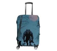 Werewolf Standing in The Moonlight Custom Suitcase Cover Washable Travel Luggage Protector Case