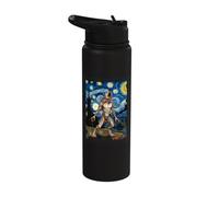 Werewolf Starry Night - Funny Van Gogh Painting Werewolf Stainless Steel Insulated Water Bottle
