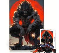 Werewolf Under Blood Moon 1000 Pieces Jigsaw Puzzles for Adults Sharp Memory Serene Escape Neat Edges Ideal Present (38x26cm)