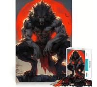 Werewolf Under Blood Moon 1000 Pieces Puzzles for Teenagers Mind Boost Fun High Accuracy Cutting Craft Calming Mental Break Activity (38x52cm)