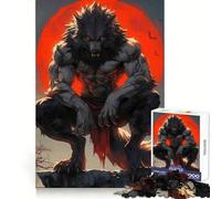 Werewolf Under Blood Moon Jigsaw Puzzle 1000 Piece Think Training Casual Enjoyment Defined Edges Bday Surprise (50x75cm)