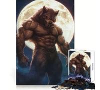 Werewolf Under Full Moon for Adults 1000 Piece Jigsaw Puzzle Sharp Mind Calm Downtime Crisp Cut Memorable Gift (38x26cm)