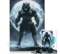 Werewolf Under Full Moon Jigsaw for Teenagers 1000 Pieces Mental Improve Play Uniform Size Precise Pieces Family Fun Night Activity (50x75cm)