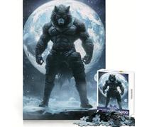 Werewolf Under Full Moon Teenager Jigsaw Puzzles 1000 Pieces Boost Memory Casual Enjoyment Quality Cut Birthday Present (38x26cm)