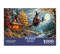 Werewolf Witch Jigsaw Puzzles Puzzle for Adults Kids. 1000 Piece Forest Cabin Impossible Challenge Toy Home Decoration for Adults& Kids Age 14 Years Up 70x50cm/1000pcs