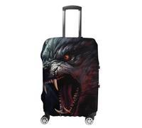 Werewolf with His Tongue Out Funny Luggage Cover for Suitcases Protector Washable Travel Baggage Covers Fit 19-32 Inch