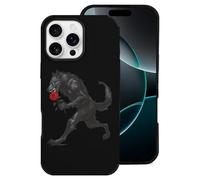 Werewolf with Rose Cell Phone Case Compatible with iPhone 16/16 Plus/16 Pro/16 Pro Max Leather Protective Shell