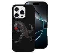 Werewolf with Rose Cell Phone Case Compatible with iPhone 16/16 Plus/16 Pro/16 Pro Max Leather Protective Shell
