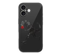 Werewolf with Rose Cell Phone Case Compatible with iPhone 17/17 Air/17 Pro/17 Pro Max Glass Back Protective Shell