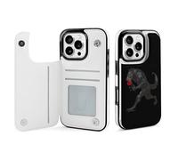 Werewolf with Rose Cell Phone Flip Case Compatible with iPhone 16/16 Plus/16 Pro/16 Pro Max/16 E/SE4 Soft Protective Shell