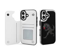 Werewolf with Rose Cell Phone Flip Case Compatible with iPhone 16/16 Plus/16 Pro/16 Pro Max/16 E/SE4 Soft Protective Shell