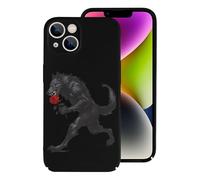 Werewolf with Rose Slim Cell Phone Case Compatible with iPhone 14/14 Plus/14 Pro/14 Pro Max Hard Protective Shell