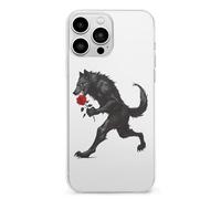 Werewolf with Rose TPU Cell Phone Case Compatible with iPhone 13 Mini/13/13 Pro/13 Pro Max Soft Protective Shell